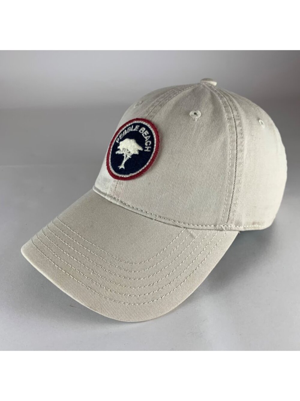 Pebble Beach Unisex Beige Legacy Relaxed Fit Strapback Adjustable Hat